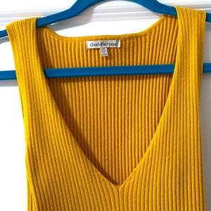 Mustard Yellow Bodycon MIDI Sweater Dress